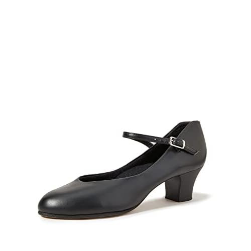 Capezio Women's Jr. Footlight Character Shoe,Black,9.5 M US