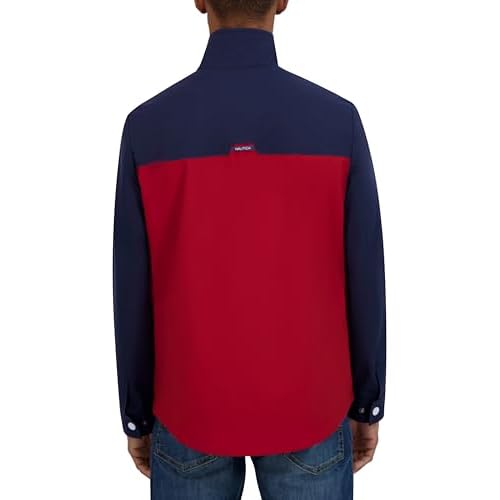 Nautica Men's Lightweight Sailing Jacket ? Waterproof & Windproof, Breathable, Azure