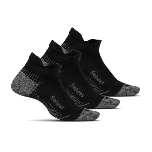 Feetures Plantar Fasciitis Relief Ultra Light Cushion Ankle Sock - Tab Socks with Heel Tab