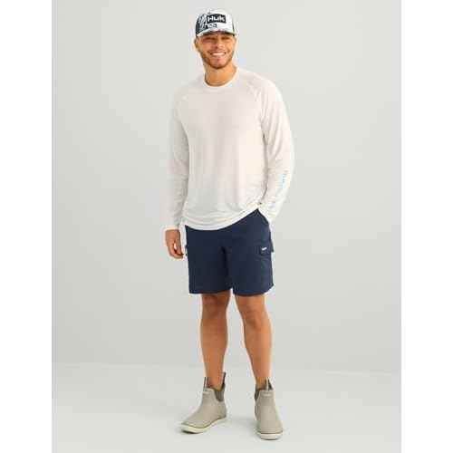 HUK Men's A1a Crew, Quick-Dry, Breathable Fishing Shirt