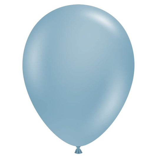 Tuf-Tex 15065 Blue Slate Latex Party Balloons, 5", Blue Slate, Pack of 50