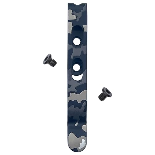 Donk! Pocket Clip for all Leatherman Free Series Multitools | P2, P4, T2, T4, K2, K4 | Titanium TC4 - Black | Titanium Screws | 5 Custom Designs - Camo Dark
