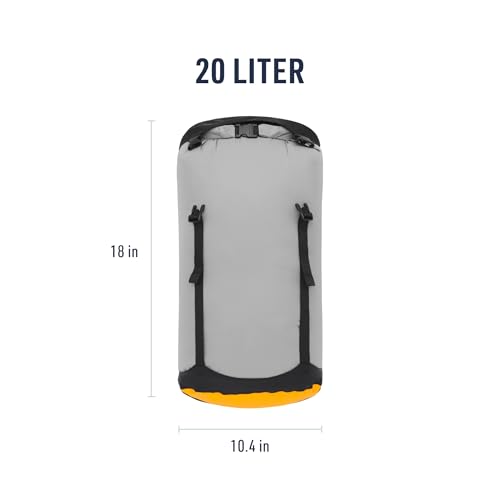 Sea to Summit eVac Compression Dry Bag, Waterproof Compression Sack, 20 Liter, High Rise Grey