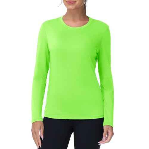 isnowood Women's Sun Protection Long Sleeve Shirts, UPF 50+ UV Swim Rash Guard Shirt, Lightweight Workout Hiking Running Tops