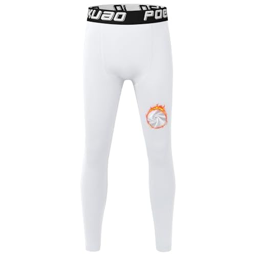 Boys Thermal Compression Pants Youth Fleece Lined Sports Base Layer Leggings Kids Athletic Tights Cold Weather Gear