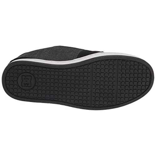 DC Men's Net Skate Casual Shoe, Black/Armor/Black, 13
