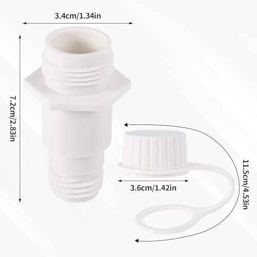 BOXOB Cooler Drain Plug Kit for Igloo, Threaded Drain Plug with Plastic Tethered Cap for Cooler Replacement Parts and Accessories Anti-Leak Compatible with Igloo 50-165 Qt(White)