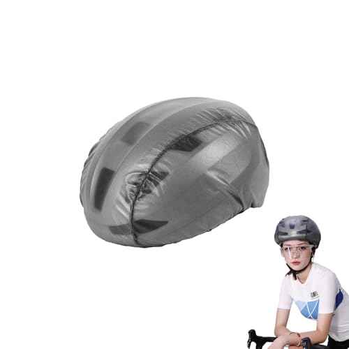 Cycling Helmet Cover for Bicycle,Waterproof Helmet Protective Cover with Reflective Strips,Reusable at Night Wind Proof Rain Cover.1 Pieces,Grey.