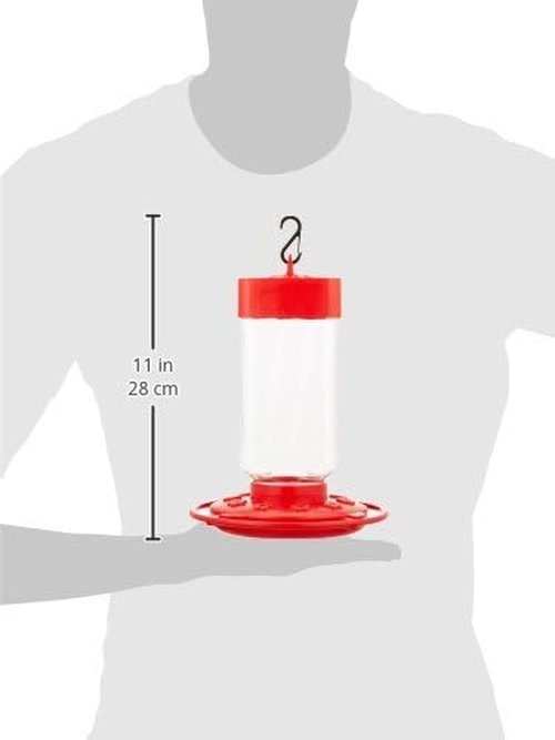 First Nature 3055 Hummingbird Feeder - 32-Ounce Wide-Mouth Reservoir for Easy Filling & Cleaning