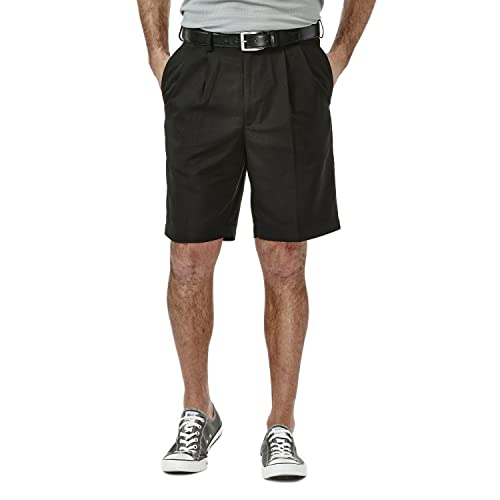 Haggar Men's Cool 18 Classic Fit Pleat Front Expandable Waistband Short (Regular and Big & Tall Sizes)