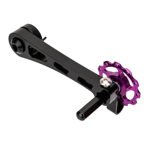 JIANWEI Bike Chain Tensioner, Bike Chain Guide Bike Protector, Aluminum Alloy Bicycle Single Speed Adjuster Converter for MTB Road Racing Bike(Black)