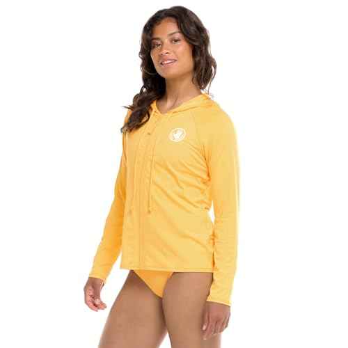 Body Glove Womens Mandie Zip Front Hoodie Rashguard with UPF 50Rash Guard Shirt