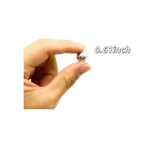 50 Counts 0.61 Cal Kinetic Projectiles Can Be Used for Target Practice and Home Defense, .61 Caliber Aluminum Self Defense Balls Compatible with Byrna CL