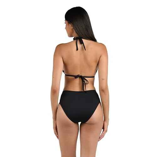 Island Goddess Rouched Halter Bikini Swimsuit Top
