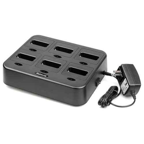 Retevis RT22 Walkie Talkie Charger, Six-Way Charger, Multi Unit Charging Station, Compatible with Retevis RT22 RT22S RB19 RB19P RB39 RB39P Walkie Talkie (1 Pack)