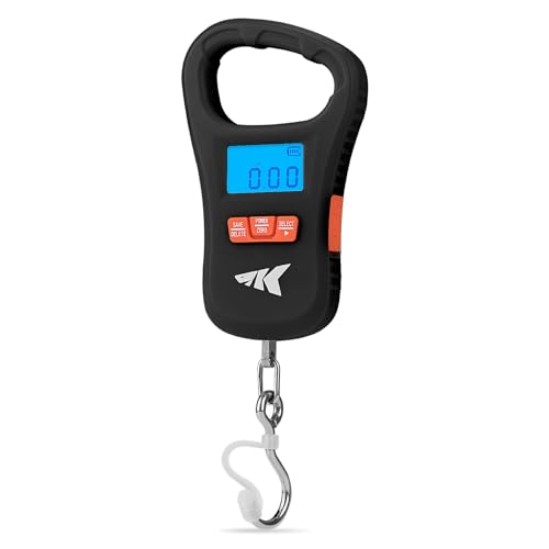 KastKing ToughTide Fishing Scale, USB Charging, 65lb Capacity, Ultra-Thin Digital Fish Scale, LCD Display, Ergonomic Handle, Fish Scales Digital Weight, Fishing Accessories for Men