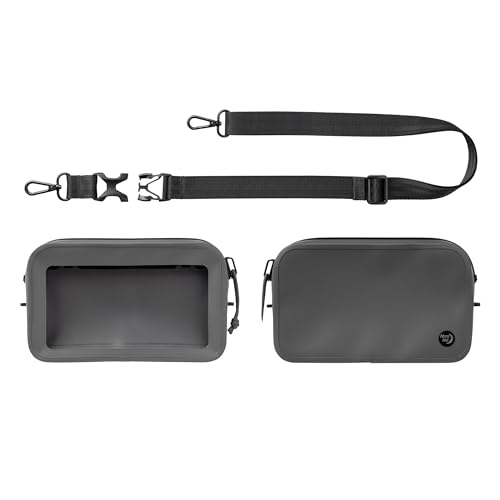 Nite Ize RunOff Waterproof Hip Pack - Beach & Hiking Essential - Bag for Phone & Travel Essentials - Crossbody Beach Tote & Travel Pouch with IP67 Rating - Charcoal