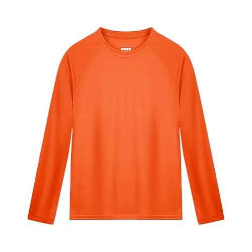 Boys Rash Guard Long Sleeve UPF 50+ Kids Swim Shirts Youth Quick Dry Sun Water Shirt for Fishing