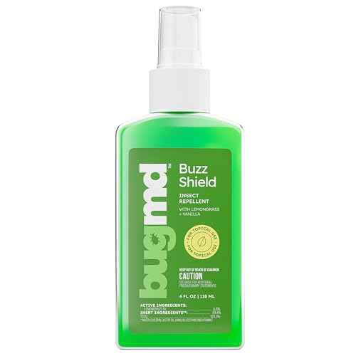 BugMD Buzz Shield - Mosquito and Insect Repellent Spray for Body and Home, Indoor & Outdoor Use, DEET-Free, Tick Repellent, Safe Bug Spray for People (1-Pack)