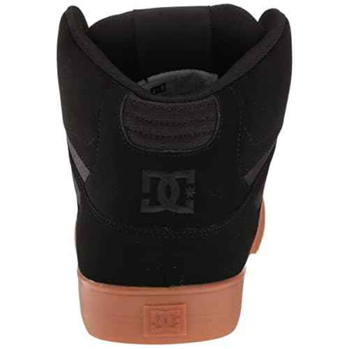 DC mens Pure High-top Wc Skate Shoe, Black/Gum, 10.5 US