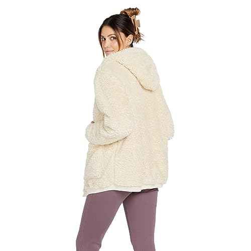 Volcom womens Fyresyde Body Wrap Oversized Front Botton Hoodie