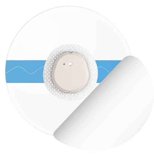 G7 Over Patches Waterproof - 55 Pack Adhesive Patches for G7£¦Stelo-Transparent Sensor Cover for Continuous Glucose Monitor,Without Hole On The Center-HECHUAN