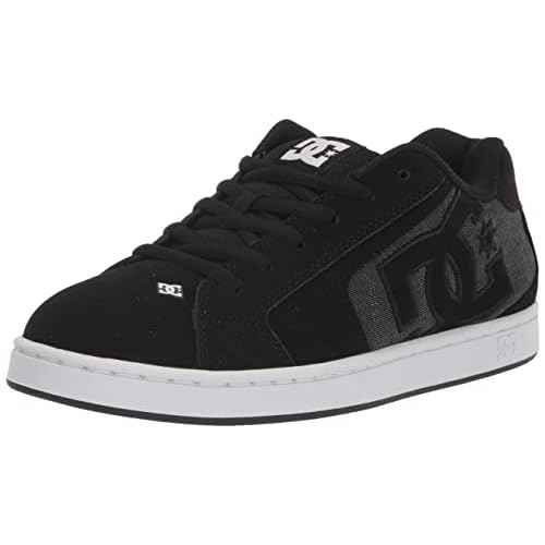 DC Men's Net Skate Casual Shoe, Black/Armor/Black, 13