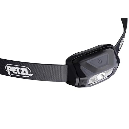 PETZL TIKKINA Headlamp - Compact, Easy-to-Use 300 Lumen Headlamp, Designed for Hiking, Climbing, Running, and Camping - Black
