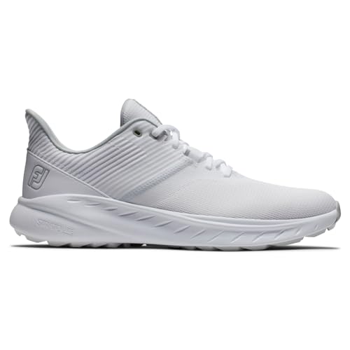 FootJoy Men's FJ Flex Previous Season Style Golf Shoe, White, 7.5 Wide