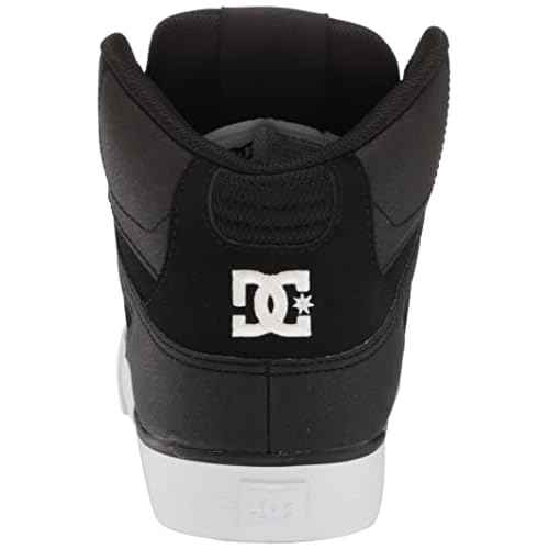 DC Men's Pure High Top Wc Skate Shoes Casual Sneakers, Black/Black/White, 7