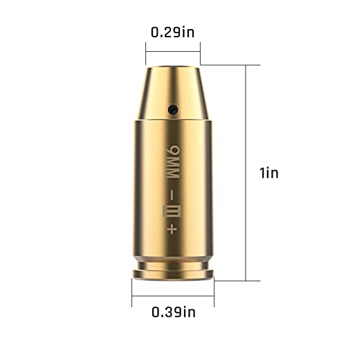 Feyachi Bore Sight 9MM/223 5.56/12GA Red Dot Laser Zeroing Bore Sighter Pistol Laser Boresighter with 3 Sets