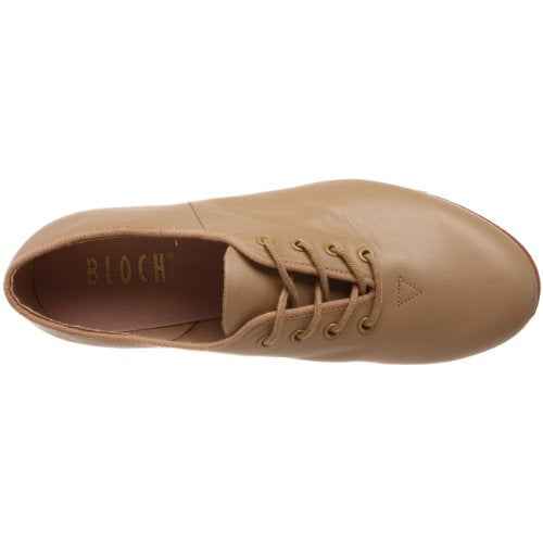 Bloch Dance Women's Jazz Full-Sole Leather Tap Shoe, Tan, 10