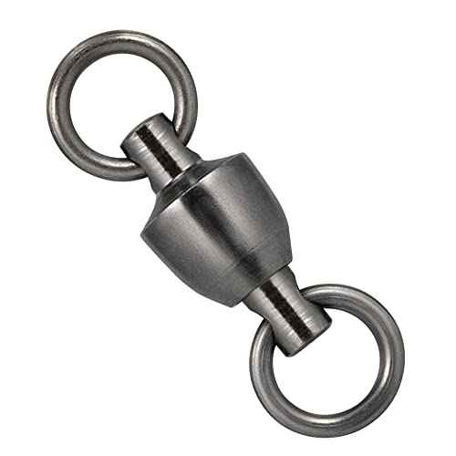 Dr.Fish 20 Pack Ball Bearing Fishing Swivels, Swivels Fishing Tackle Saltwater, Freshwater Stainless Heavy Duty Lure Leader Line Connector #0