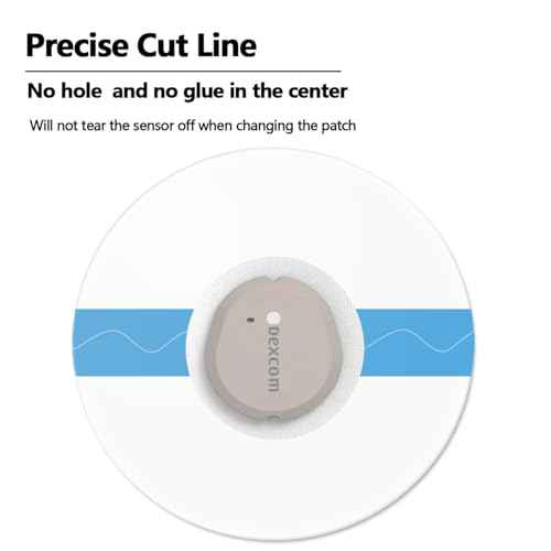 G7 Over Patches Waterproof - 55 Pack Adhesive Patches for G7£¦Stelo-Transparent Sensor Cover for Continuous Glucose Monitor,Without Hole On The Center-HECHUAN