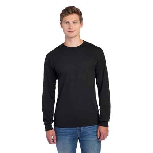 Jerzees Men's Dri-Power Cotton Blend Long Sleeve Tees, Moisture Wicking, Odor Protection, UPF 30+, Sizes S-3x