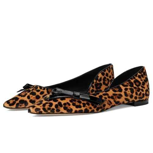 Cole Haan Women's Noella Bow Skimmer, Leopard Print, 7.5-B US
