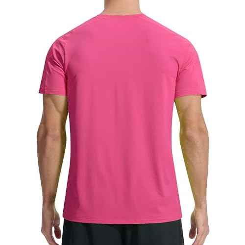EZRUN Men's Lightweight Short Sleeve T-Shirt Quick Dry Workout Running Athletic Swim Shirts Fishing Rash Guard