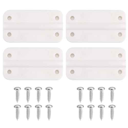 BOXOB 4pcs Cooler Hinges for Igloo, 2.32x1.26 Inch Cooler Plastic Hinges with 16 Screws Cooling Replacement Parts Kit Compatible with Igloo 50-165 Qt