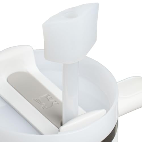 STANLEY Quencher Stay Smooth Anti-Pucker Straw Topper 2-Pack | Ergonomic Sip Through Straw Cap for Tumbler with Handle | Silicone Accessory for Drinking Cup | BPA-Free