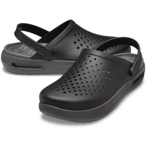 Crocs Unisex-Adult Inmotion Clogs, LiteRide Comfort, Slip On Shoes for Women and Men, Black, 15 Women/13 Men