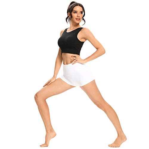 LXNMGO Women's 2"/7" High Waist Yoga Shorts Tummy Control Workout Running Biker Volleyball Shorts for Women with Side Pockets