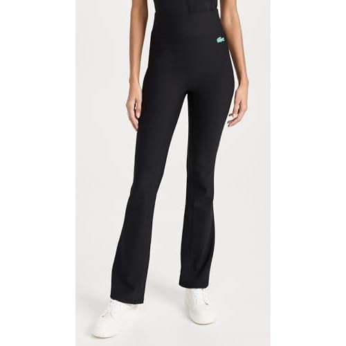 Lacoste Women's Ribbed Flare Pants