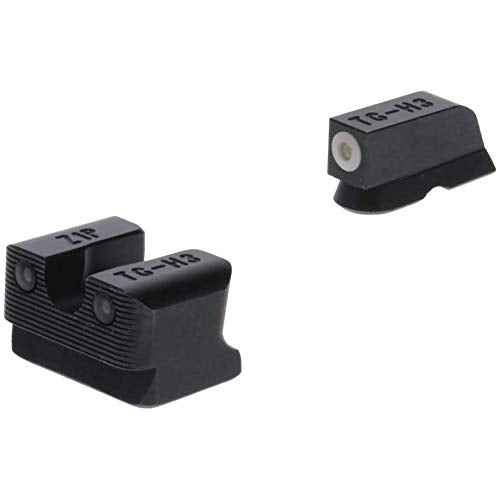 TRUGLO Tritium Pro Handgun Night Sights, Compatible with CZ Handguns Compact Gun Sights with Daylight White Dots, Night Tritium Dots & Focus Lock Front Ring