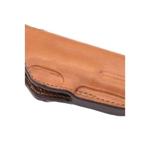 BIANCHI 19L Thumbsnap Suede Lined Belt Slide Holster - Pistol, Fits BRNG HIPWR 9MM, Tan, Right Hand