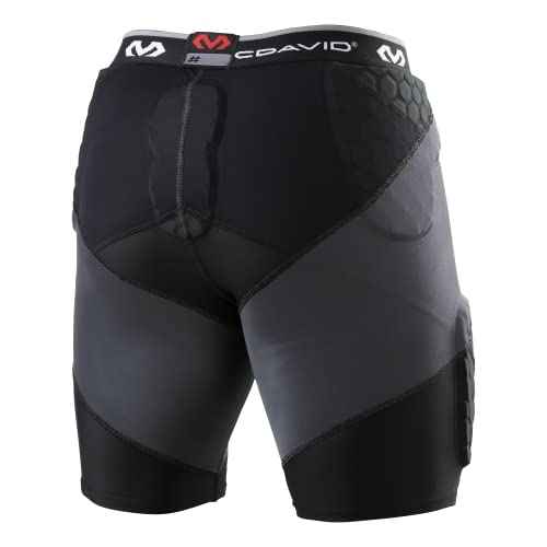 McDavid Compression Padded Girdle Shorts. Pads on HIPS, Thighs and Tailbone. Football, Lacrosse, Basketball and More.