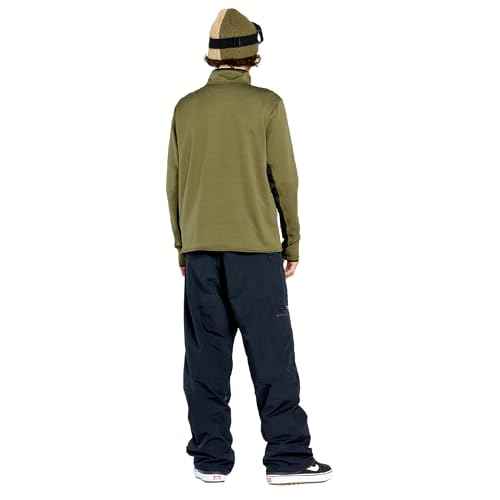 Volcom mens Gridlock 1/4 Zip Mock Neck Snowboard Base Layer Fleece Sweatshirt