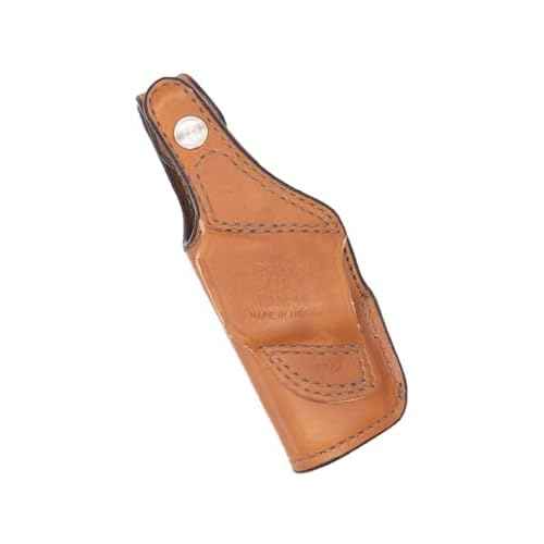 BIANCHI 19L Thumbsnap Suede Lined Belt Slide Holster - Pistol, Fits BRNG HIPWR 9MM, Tan, Right Hand