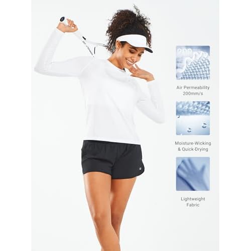ALLZERO Women's UPF 50+ Long Sleeve Sun Shirts Quick Dry SPF Shirts for Workout Hiking Fishing Rash Guard