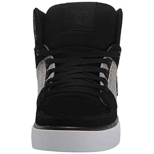 DC Men's Pure High Top Wc Skate Shoes Casual Sneakers, Black/Battleship/Armor, 12