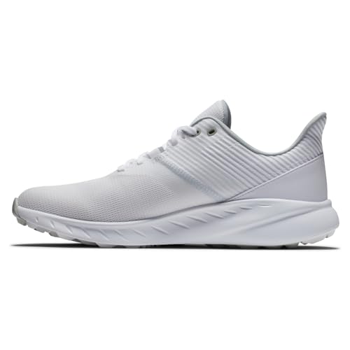 FootJoy Men's FJ Flex Previous Season Style Golf Shoe, White, 7.5 Wide